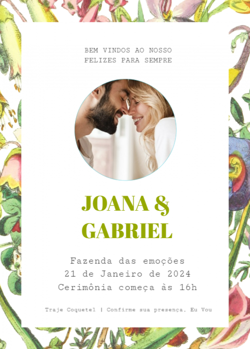 Convite Convite Casamento, minimalista, com foto