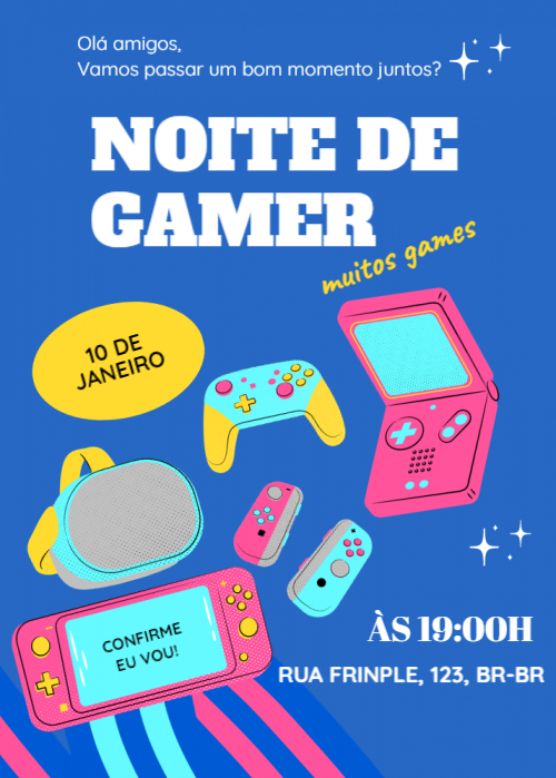 Convite Noite gamer