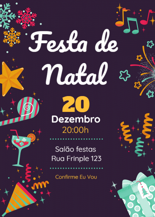 Convite Natal festivo