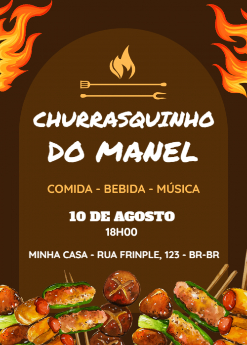 Convite churrasquinho